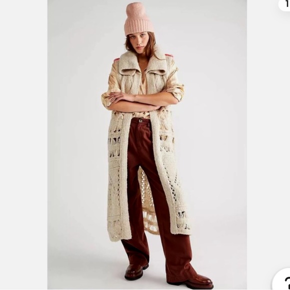 NWT Free People Snomad Maxi Vest Sweater Size Medium A713